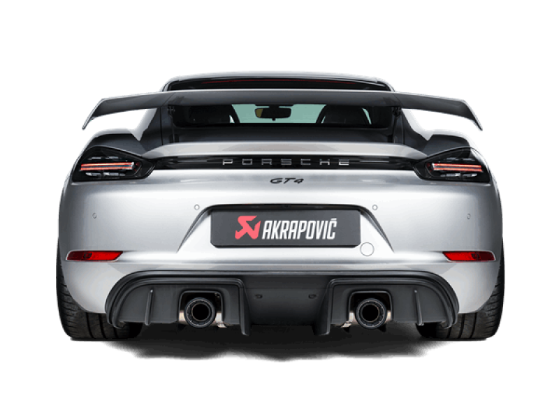 Akrapovic 2020+ Porsche Cayman GT4 (718) Slip-On Race Line (Titanium) (Req Tips / Option 2) S-PO/TI/18/1