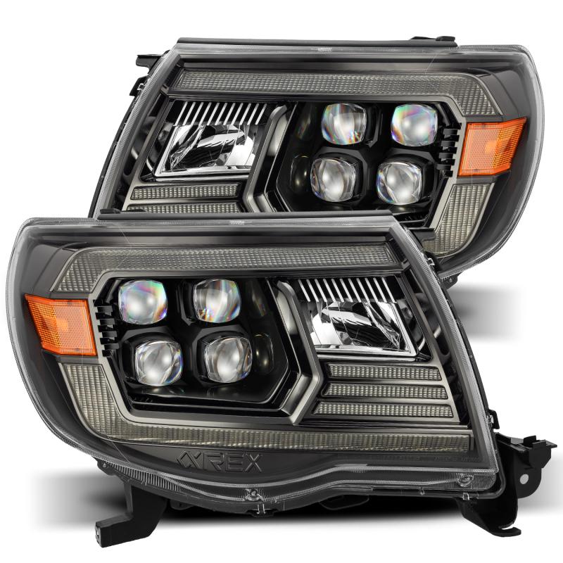 AlphaRex 05-11 Toyota Tacoma NOVA LED Projector Headlights Plank Style Black w/Activation Light/DRL 880744 Main Image