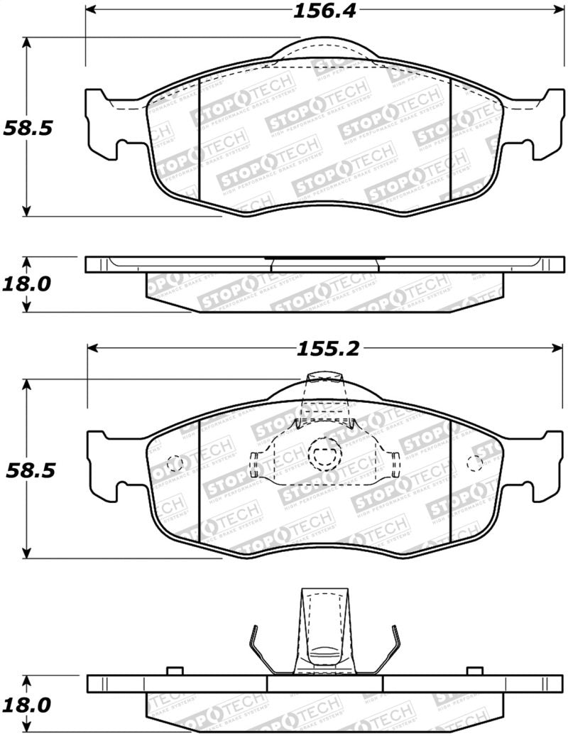 StopTech Street Brake Pads 308.06480 Main Image