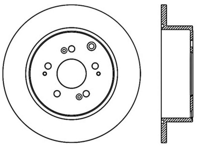 StopTech Sport Drilled/Slotted Brake Rotor; Rear Right