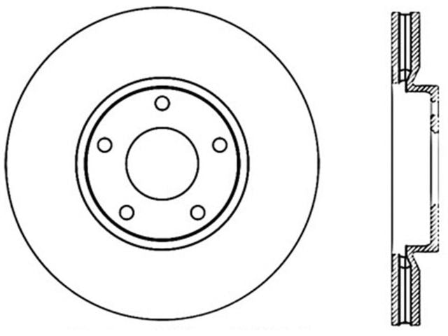 StopTech Sport Drilled/Slotted Brake Rotor; Front Left