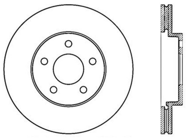 StopTech Sport Drilled/Slotted Brake Rotor; Front Right