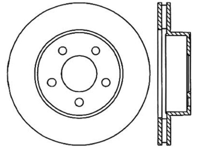 StopTech Sport Drilled/Slotted Brake Rotor; Front Left