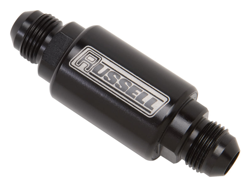 Russell # 6 MALE 3" Length Fuel Filter - Black