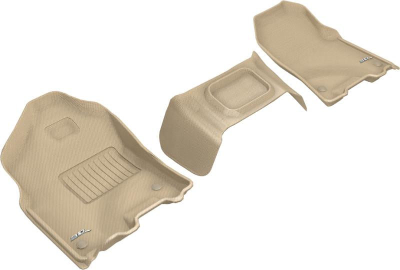 3D MAXpider 2019-2020 Dodge Ram 1500 Crew Cab/Quad Cab Kagu 1st Row Floormat - Tan L1DG02711502 Main Image