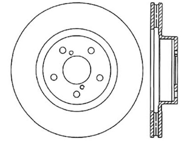StopTech Sport Cryo Cross Drilled Brake Rotor; Front Left