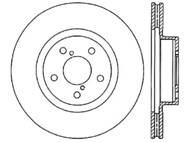 StopTech Sport Cryo Cross Drilled Brake Rotor; Front Right