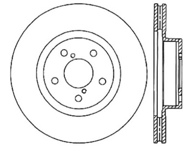 StopTech Sport Cryo Cross Drilled Brake Rotor; Front Left