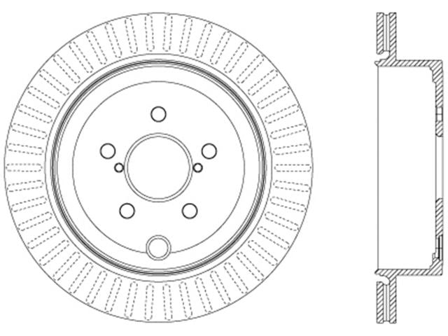 StopTech Sport Cryo Cross Drilled Brake Rotor; Rear Left