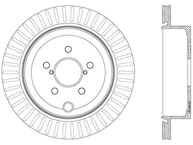 StopTech Sport Cryo Cross Drilled Brake Rotor; Rear Right