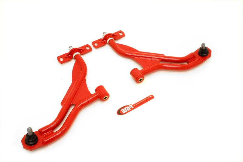 BMR 10-14 S197 Mustang Non-Adj. Lower A-Arm w/ 19mm STD. Ball Joint (Poly/Delrin) - Red AA021R Main Image