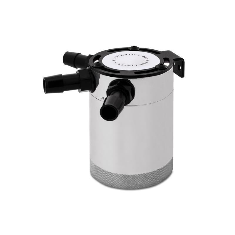 Mishimoto Compact Baffled Oil Catch Can - 3-Port - Polished MMBCC-CBTHR-P Main Image