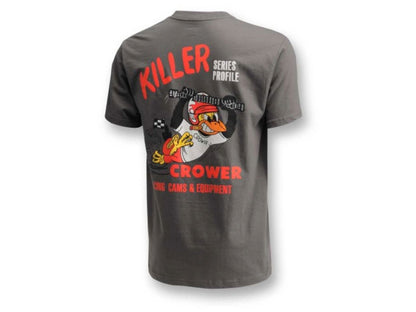 Crower T--Shirt Gray with Nostalgia Crow Logo (Medium)