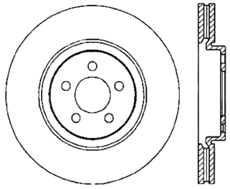 StopTech Sport Cryo Cross Drilled Brake Rotor; Front Left