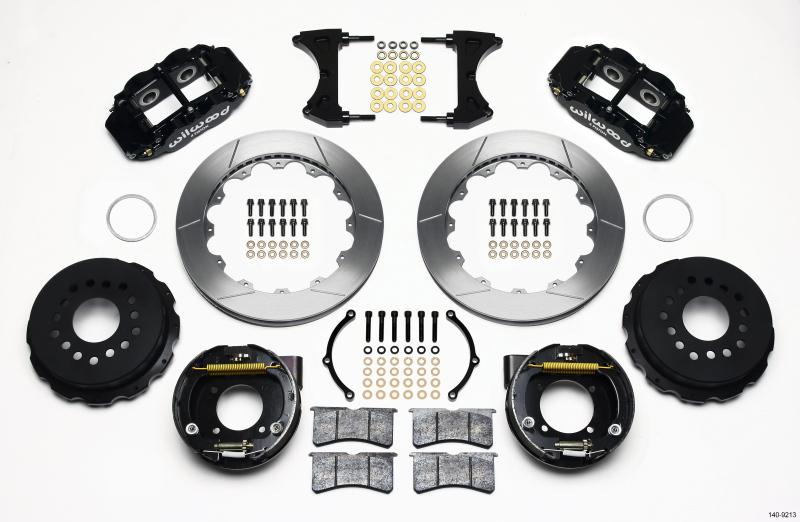 Wilwood Narrow Superlite 4R Rear P-Brk Kit 12.88in Chevy 12 Bolt w/ C-Clips 140-9213 Main Image