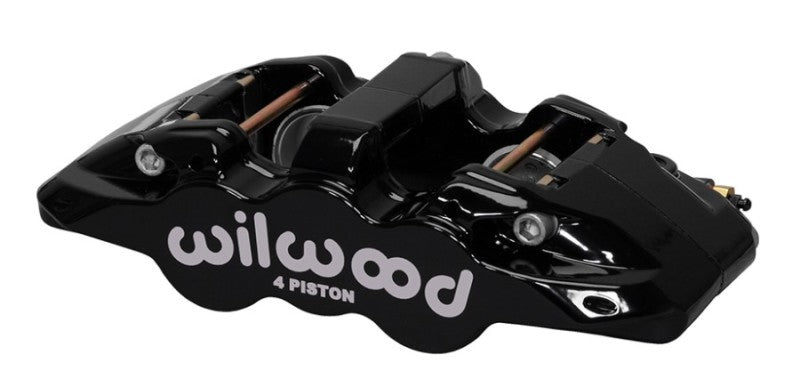 Wilwood Caliper-Aero4 - Black 1.12/1.12in Pistons 0.81in Disc 120-14004-BK