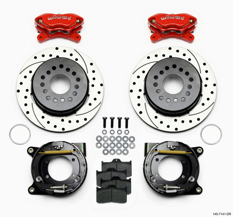 Wilwood FDL P/S P-B Kit, Drilled-Red, Chevy 12 Bolt w/ C-Clips