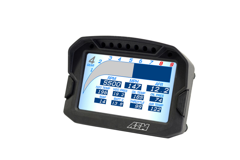 AEM CD-5LG Carbon Logging Digital Dash Display w/ Internal 10Hz GPS & Antenna 30-5603