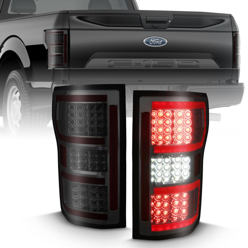 ANZO 2018-2019 Ford F-150 LED Taillight Smoke (Red Light Bar) (w/ Sequential) 311315 Main Image