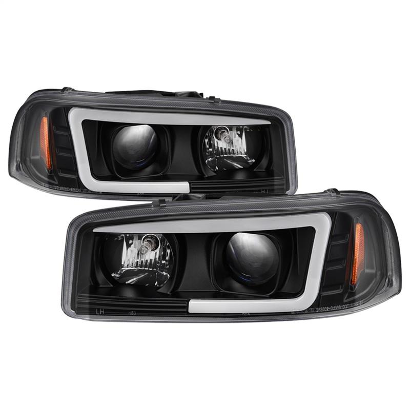 Spyder GMC Sierra 1500/2500/3500 99-06 V2 Projector Headlights - DRL - Black PRO-YD-CDE00V2-LB-BK 5084521 Main Image