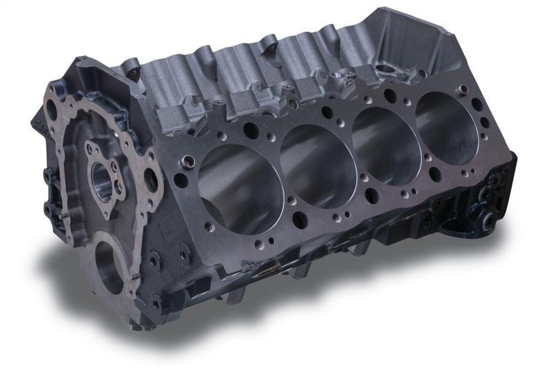 Edelbrock Engine Block GM BBC Siamese 4.50in Bore 9.80in Deck Height Cast Iron 1pc Rear Main 450001 Main Image