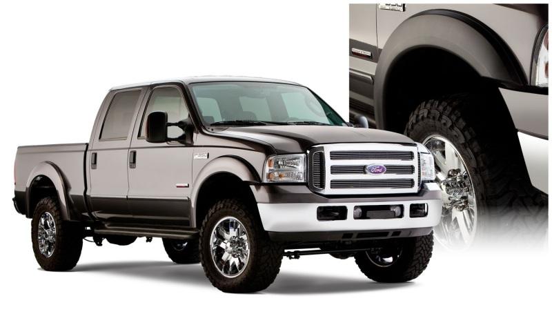 Bushwacker 99-07 Ford F-250 Super Duty Styleside Extend-A-Fender Style Flares 4pc - Black 20928-02 Main Image