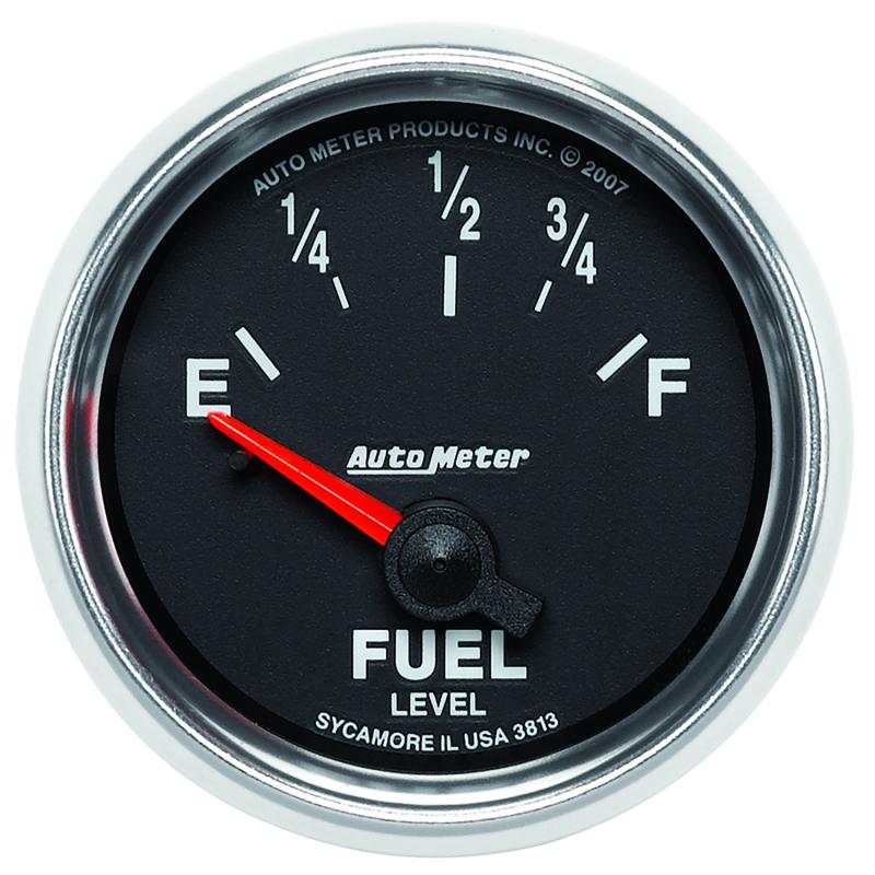 Autometer GS 52mm 0-90 ohms Short Sweep Electronic Fuel Level GM Gauge 3813 Main Image