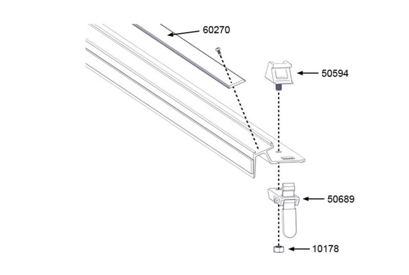 Access Slide In Hook Replacement Kit - Vanish and Tonnosport - 1in x 17ft w/ 4 Screws 60270 Main Image