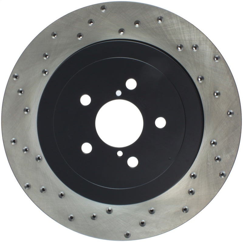 StopTech Sport Cross Drilled Brake Rotor; Rear Right