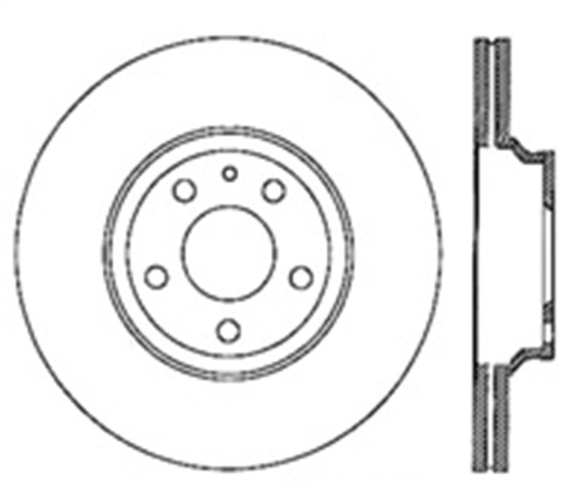 StopTech Sport Cryo Cross Drilled Brake Rotor; Rear Right