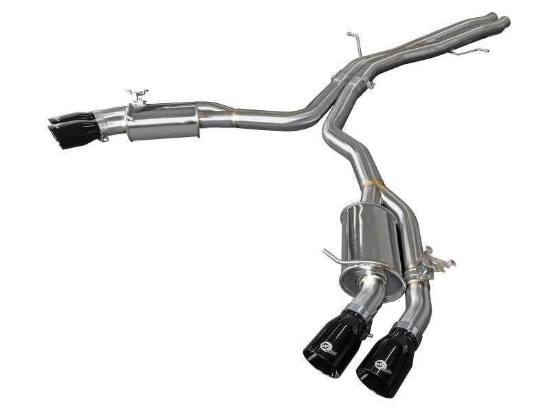 aFe 18-20 Audi RS5 Coupe MACH Force-Xp 3in to 2.5in 304 SS Axle-Back Exhaust System (Quad Black Tip) 49-36427-B