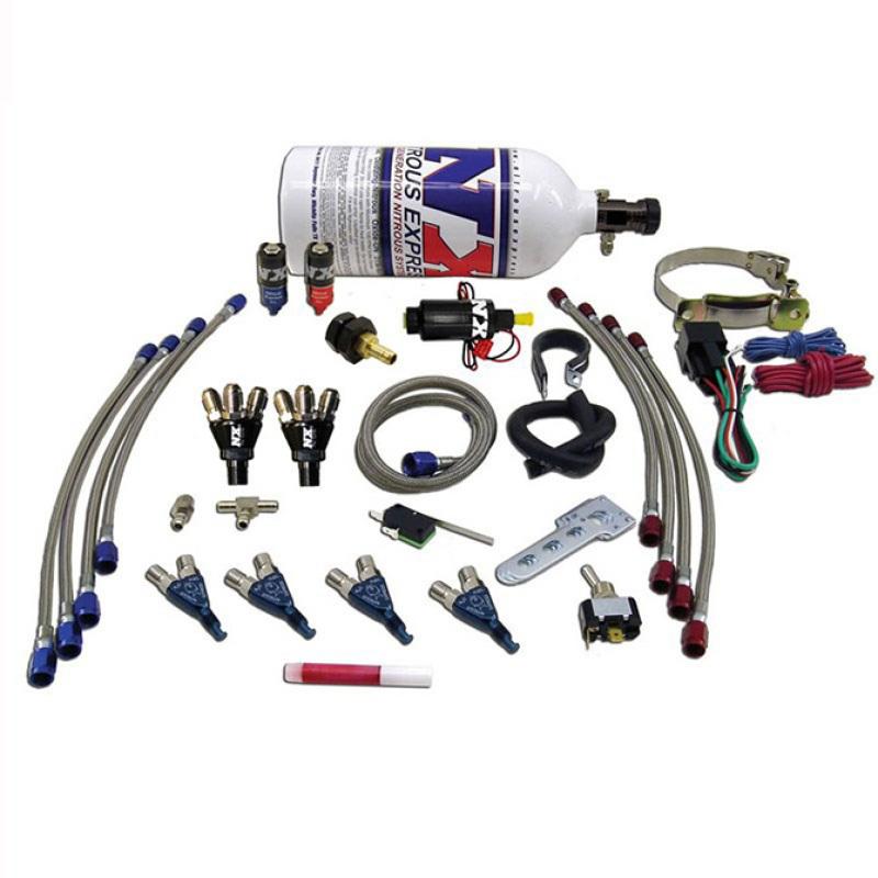 Nitrous Express 4 Cyl Piranha Nitrous Kit w/2.5lb Bottle 60005P Main Image