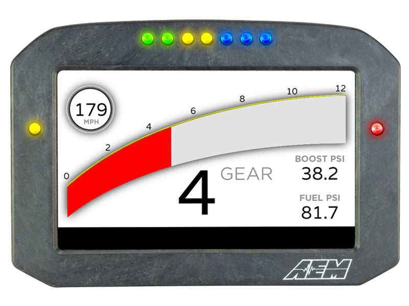 AEM CD-7G Carbon Flush Digital Dash Display w/ Internal 20Hz GPS & Antenna 30-5702F