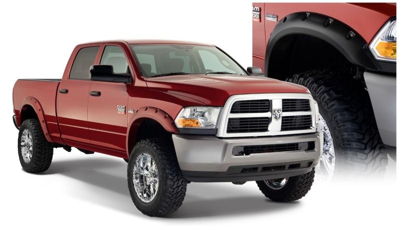 Bushwacker 10-18 Dodge Ram 2500 Fleetside Pocket Style Flares 4pc 76.3/98.3in Bed - Black 50919-02 Main Image