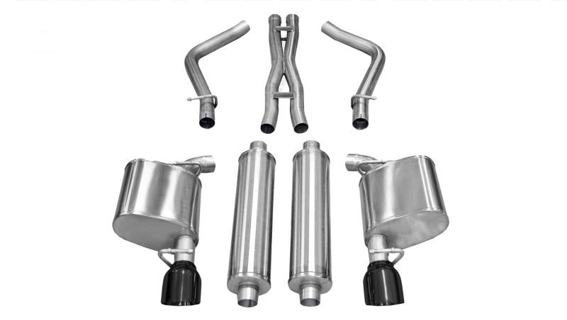 Corsa 11-13 Chrysler 300 R/T 5.7L V8 Black Sport Cat-Back Exhaust 14535BLK Main Image