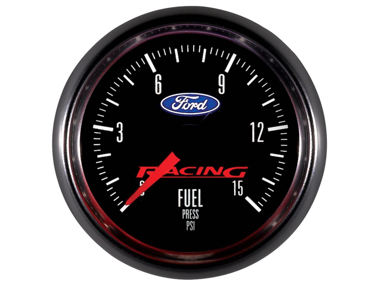 Autometer Gauge, Fuel Press, 2 1/16", 15Psi, Digital Stepper Motor, Ford Racing