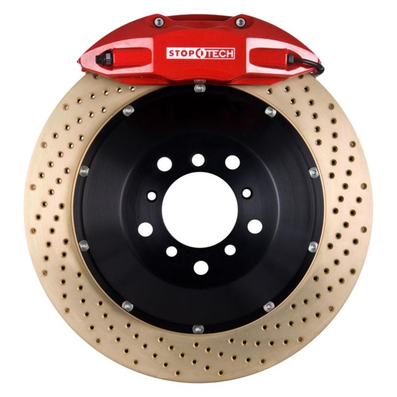 StopTech 00-05 Honda S2000 Red ST-40 Caliper 345x28mm Drilled Zinc Coated Rotors Rear Big Brake Kit 83.429.005G.74 Main Image