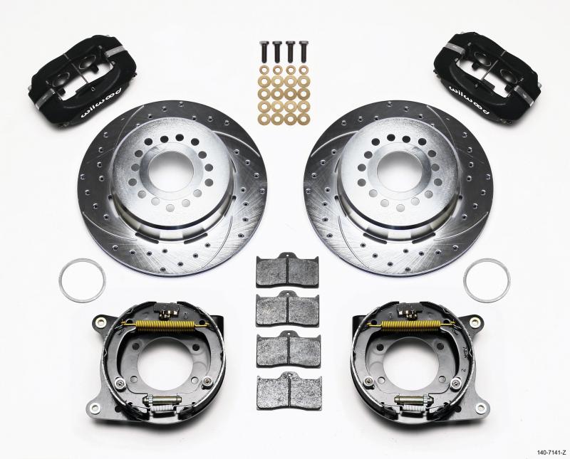 Wilwood Forged Dynalite P/S Park Brake Kit Drill-Zinc Chevy 12 Bolt w/ C-Clips 140-7141-Z Main Image