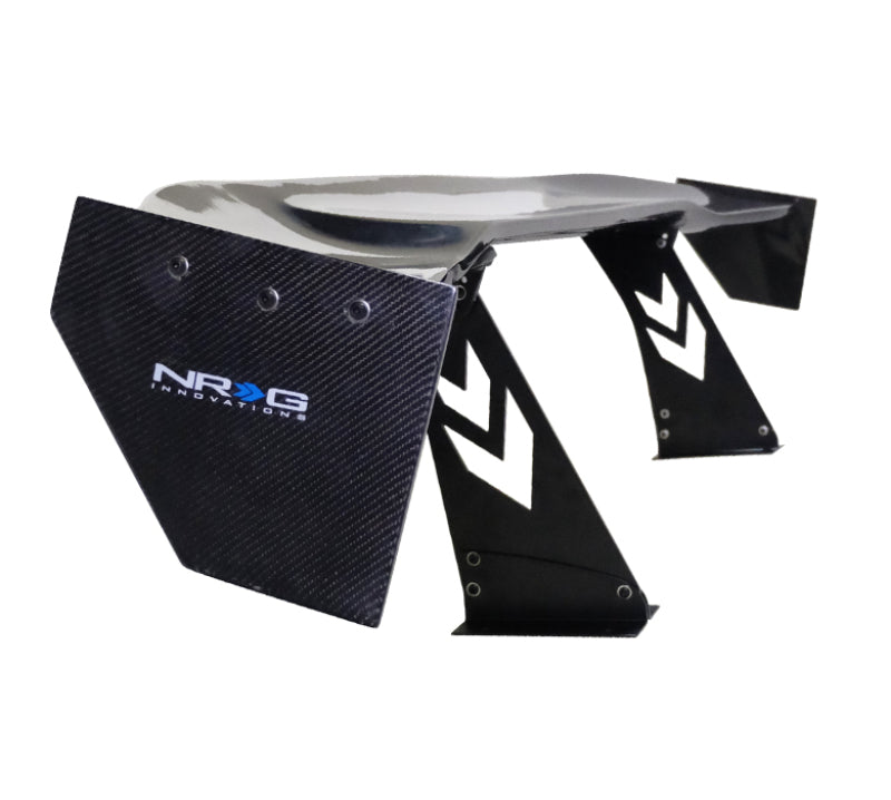 NRG Carbon Fiber Spoiler - Universal (69in.) w/NRG Logo / Stand Cut Out / Large Side Plate CARB-A691NRG