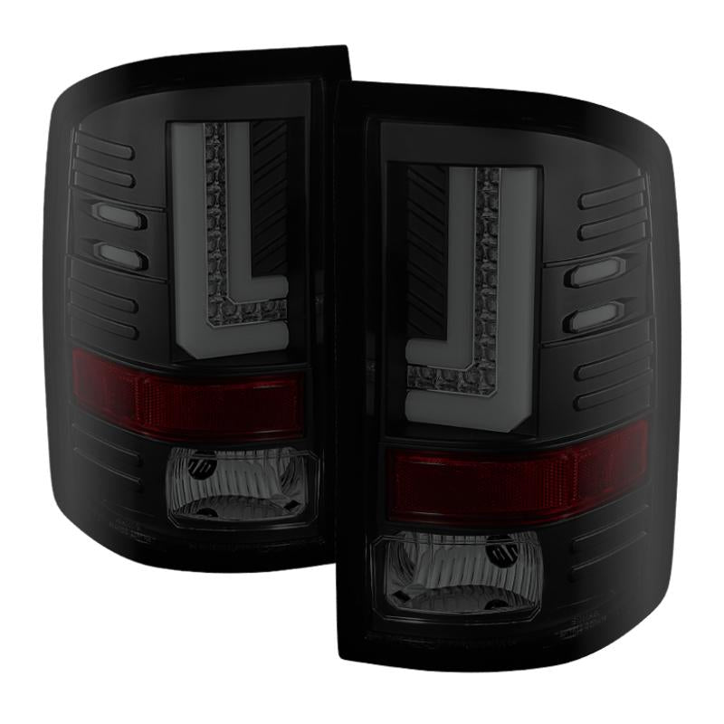 Spyder GMC Sierra 14-16 LED Tail Lights Black Smoke ALT-YD-GS14-LBLED-BSM 5080707 Main Image