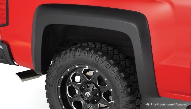 Bushwacker 15-18 Chevy Silverado 2500 HD Fleetside Extend-A-Fender Style Flares 2pc - Black 40128-02 Main Image