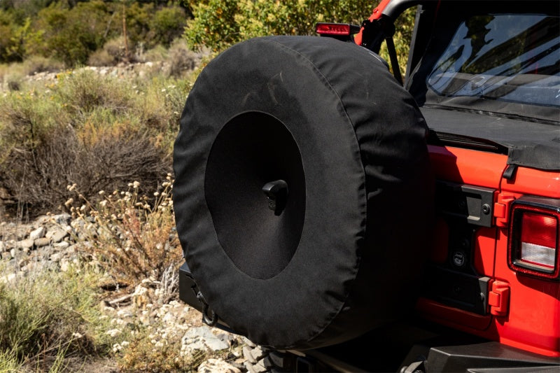 Rampage 2018-2019 Jeep Wrangler(JL) Sport 2-Door Tire Cover w/Camera Slot 37in - Black 773575