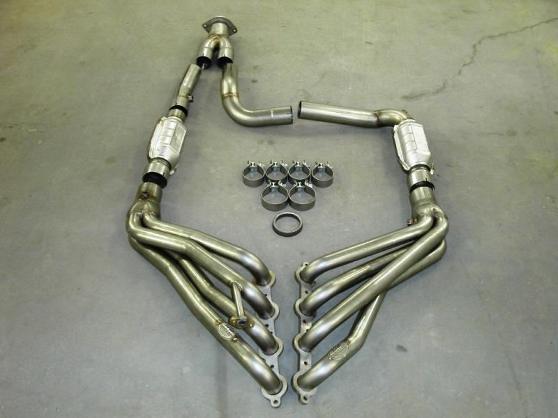 Stainless Works Chevy/GMC Truck 1999-02 Headers 4WD with Converters CT9902 Main Image