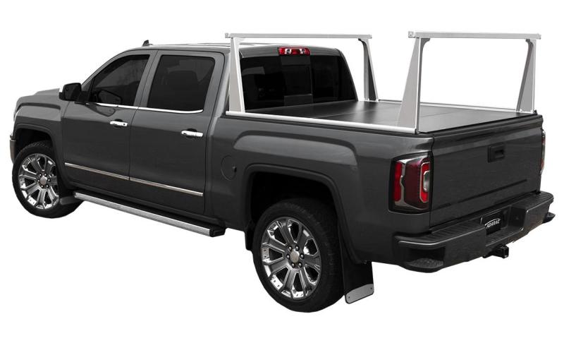 Access ADARAC Almnm Uprights 12in Vert Kit (2 Uprights w/ 1 66in Cross Bar) Matte Black Truck Rack 4005598