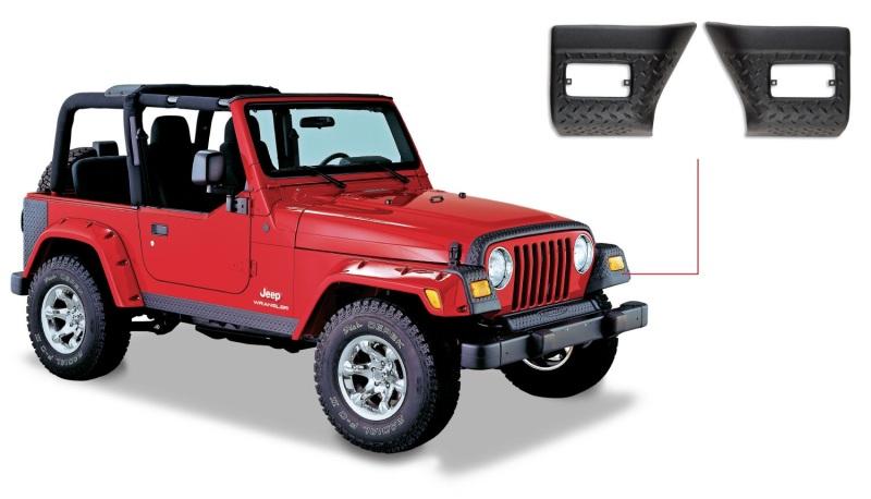 Bushwacker 97-06 Jeep Wrangler Trail Armor Front Corners - Black 14007 Main Image