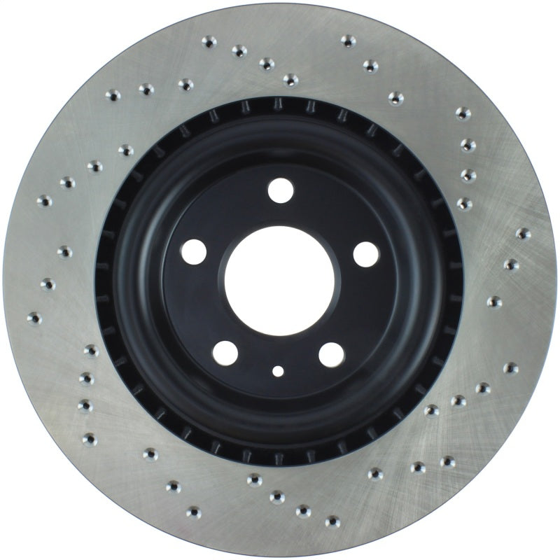 StopTech Sport Cryo Cross Drilled Brake Rotor; Rear Left