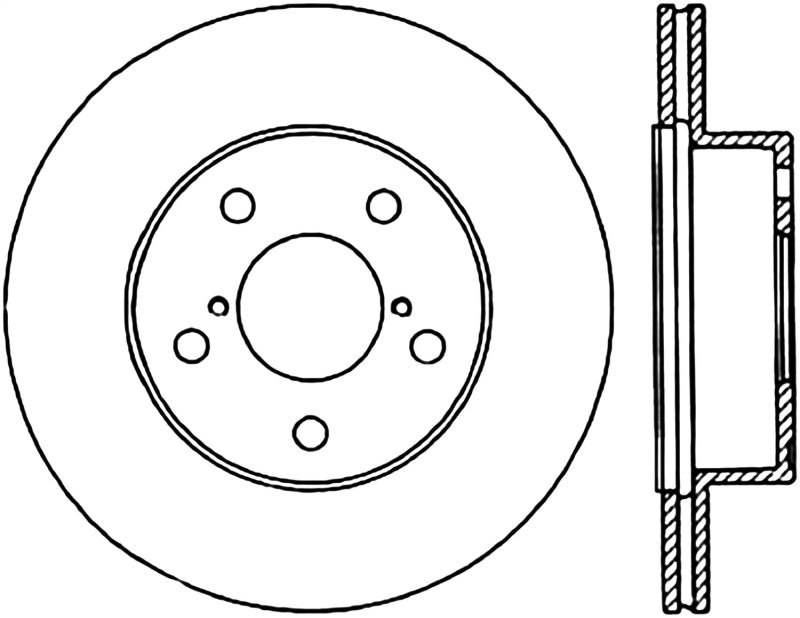 StopTech Sport Cross Drilled Brake Rotor; Rear Left