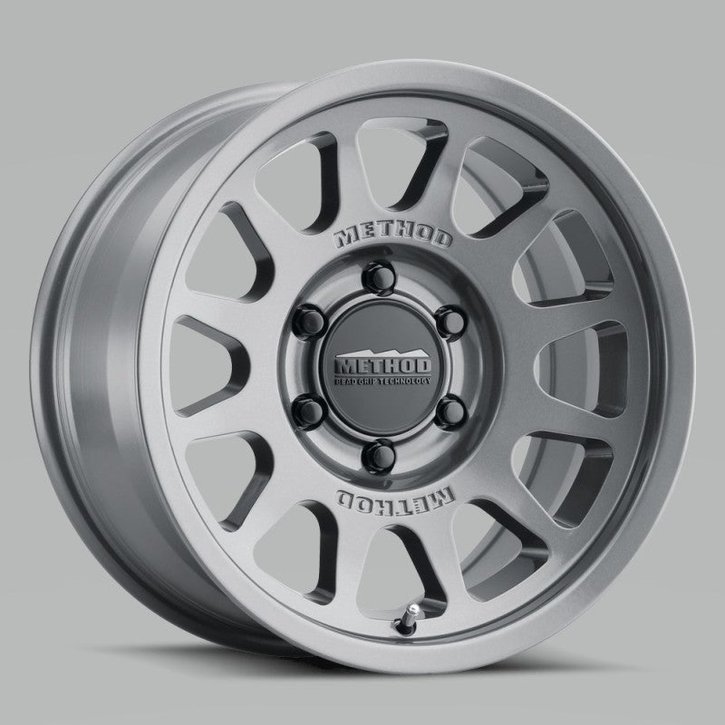 Method MR703 15x7 +15mm Offset 5x100 56.1mm CB Gloss Titanium Wheel MR70357051815