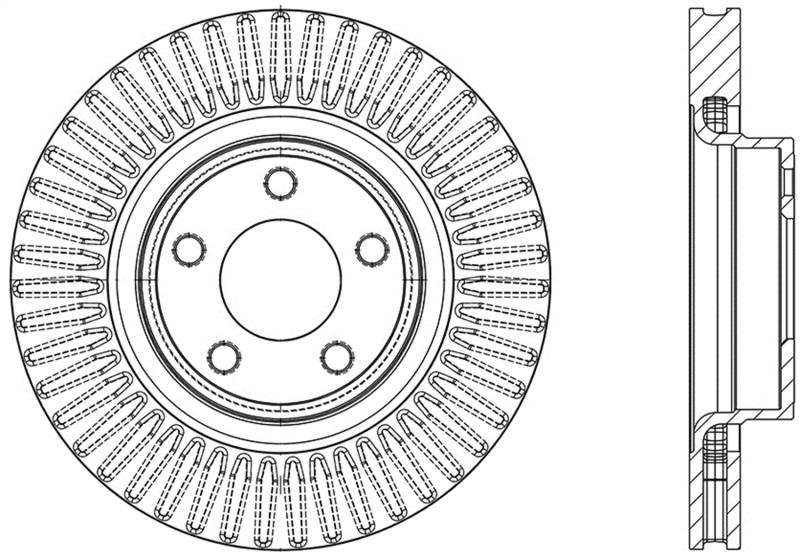 StopTech 15-17 Ford Mustang Sport Slotted & Drilled Left Right Rotor 127.61112L Main Image