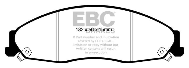 EBC 05-08 Pontiac Grand Prix 5.3 Ultimax2 Front Brake Pads UD1110 Main Image